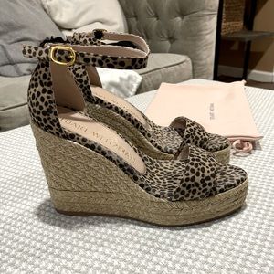 Stuart Weitzman leopard wedge size 6